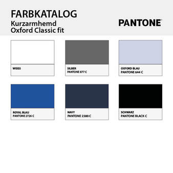 Kurzarmhemd, Oxford Classic Fit - Russell, Muster