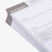 Kurzbrief DIN lang, 1/1 farbig (Vorderseite: Graustufen / Rückseite: Graustufen)