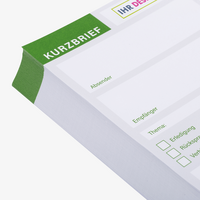 Kurzbrief DIN lang, 5/0 farbig (Vorderseite: CMYK 4-farbig + 1 Pantone-Sonderfarbe / Rückseite: unbedruckt)