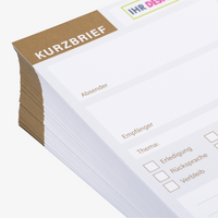 Kurzbrief DIN lang, 5/0 farbig (Vorderseite: CMYK 4-farbig + Gold-Farbe / Rückseite: unbedruckt)