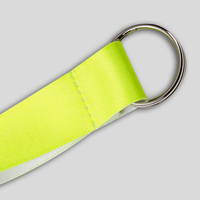 Kurze Neon Schlüsselanhänger, 20 mm Schlüsselbandbreite, Detail Metallschlüsselring