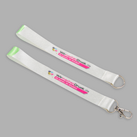 Kurze Schlüsselanhänger aus Recyclingmaterial, Haken und Metallring