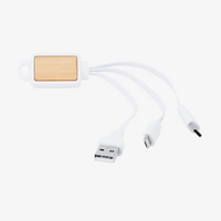 Ladekabel 3-in-1 aus Bambus 