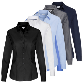 Langarmbluse, Fil-a-Fil Slim Fit - Seidensticker, Muster