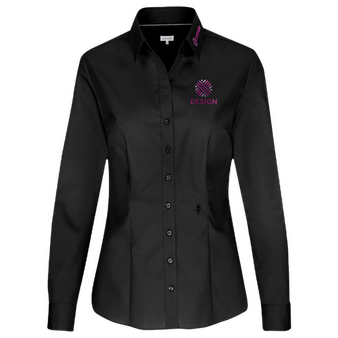 Langarmbluse, Fil-a-Fil Slim Fit - Seidensticker