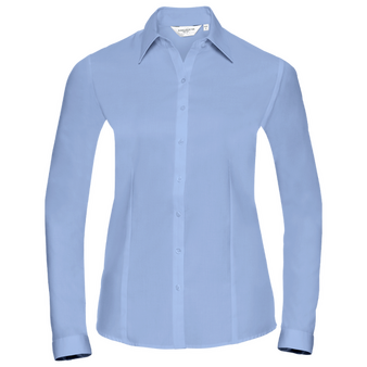 Langarmbluse, Herringbone Tailored Fit - Russell, Muster