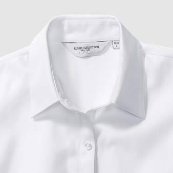 Langarmbluse, Herringbone Tailored Fit - Russell