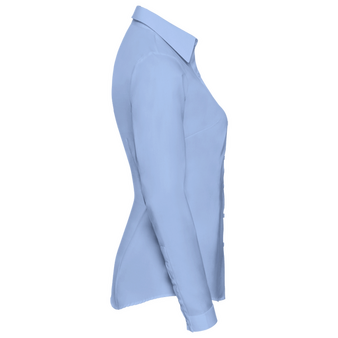 Langarmbluse, Herringbone Tailored Fit - Russell