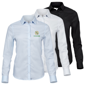 Langarmbluse, Tailored Fit - TEE JAYS, Farbauswahl