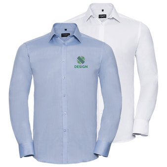 Langarmhemd, Herringbone Tailored Fit - Russell