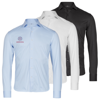 Langarmhemd, Stretch Tailored Fit - TEE JAYS, Farbauswahl
