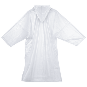 Langlebiger Regenponcho aus TPU, Rückseite