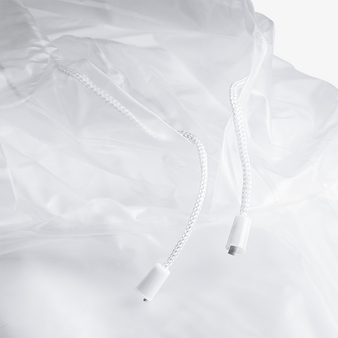 Langlebiger Regenponcho aus TPU, Detail Kordel