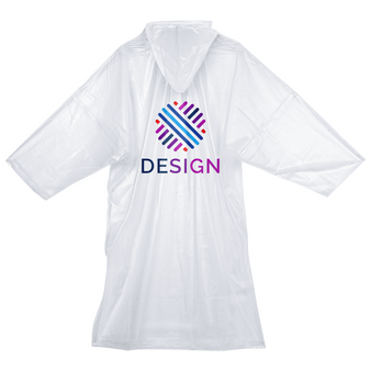 Langlebiger Regenponcho aus TPU, Rückseite