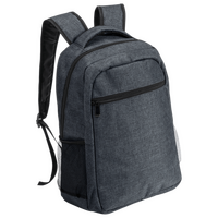 Laptop-Rucksack aus Polyester mit seitlichen Netztaschen, Farbe grau