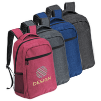 Laptop-Rucksack aus Polyester mit seitlichen Netztaschen, Farbauswahl