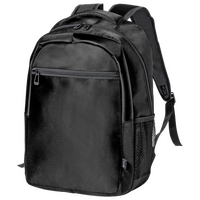 Laptop-Rucksack aus recyceltem Nylon, Farbe Schwarz