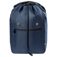 Laptop-Rucksack aus RPET mit Druckknopfverschluss, Ansicht offen