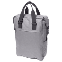 Laptop-Rucksack aus RPET mit seitlichem Schnallenverschluss, Farbe Grau