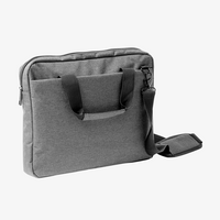 Laptoptasche aus RPET mit 2 Fächern grau