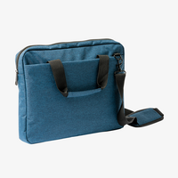 Laptoptasche aus RPET mit 2 Fächern blau 