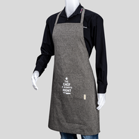 Latzschuerze, bedruckt, grau