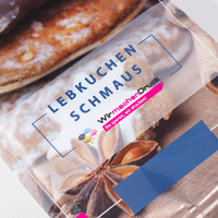 Lebkuchen, farbig bedruckt, liegend, Lebkuchen Motiv