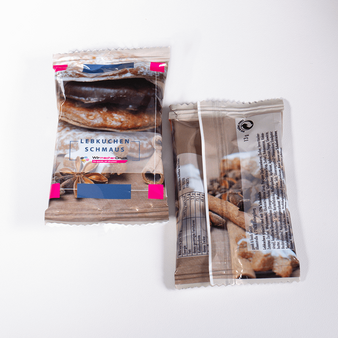 Lebkuchen, farbig bedruckt, liegend, Lebkuchen Motiv