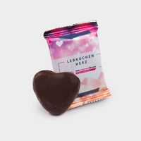 Lebkuchenherz, farbig bedruckt, stehend