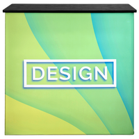 Messetheke, farbig bedruckt, Motiv vorderseite