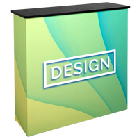 Messetheke, farbig bedruckt, Motiv