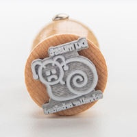 Stempel, liegend mit Motiv, Holz