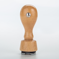 Stempel, stehend mit Motiv, Holz