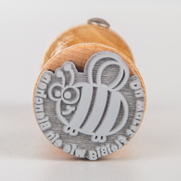 Stempel, liegend mit Motiv, Holz