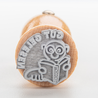 Stempel, liegend mit Motiv, Holz