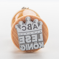 Stempel, liegend mit Motiv, Holz