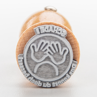 Stempel, liegend mit Motiv, Holz