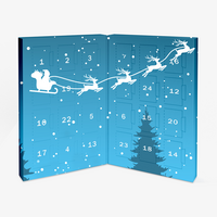 Adventskalender, farbig bedruckt, offen