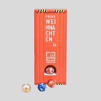 Lindt Lindor Adventskalender Turm mit Hohlfigur, 4/0 farbig bedruckt, Vorderseite