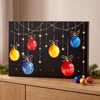 Lindt-Lindor-Schokoladenmix-Tisch-Adventskalender, 4/0-farbig bedruckt