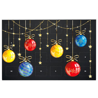 Lindt-Lindor-Schokoladenmix-Tisch-Adventskalender, 4/0-farbig bedruckt