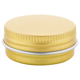 liegende goldene Metallic-Dose unbedruckt