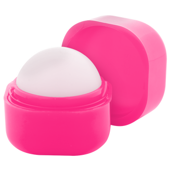 Lippenbalsam W&uuml;rfelform aus Kunststoff pink, offen