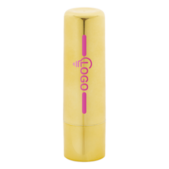 Lippenpflegestift gold, bedruckt