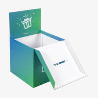 Losbox, farbig bedruckt, Vorderseite, Offen