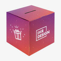 Losbox, farbig bedruckt, geschlossen