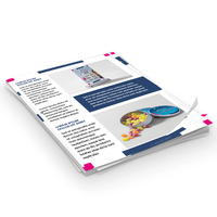 Loseblattsammlung, farbig bedruckt, gestapelt