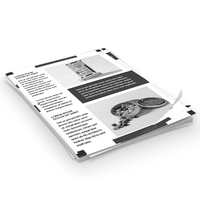 Loseblattsammlung, schwarz bedruckt, Stapel, liegend