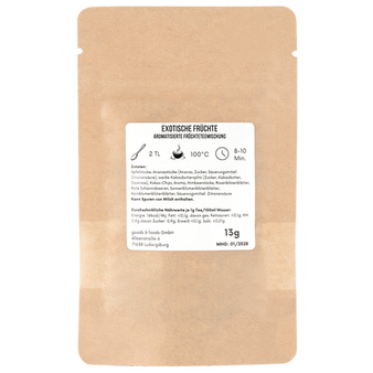 naturfarbene Doybag von hinten mit 13g Inhalt