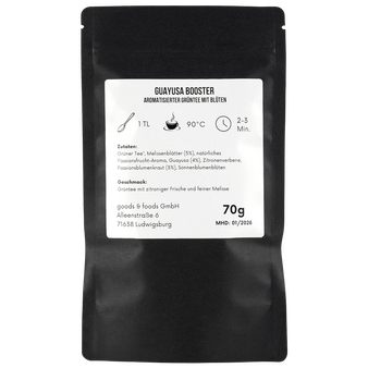 schwarze Doybag von hinten mit 70g Inhalt